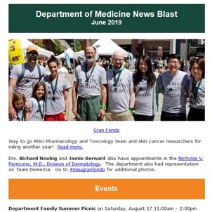 Department's News Blast -  June Issue